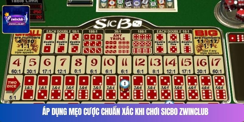 Áp dụng mẹo cược chuẩn xác khi chơi sicbo Zwinclub